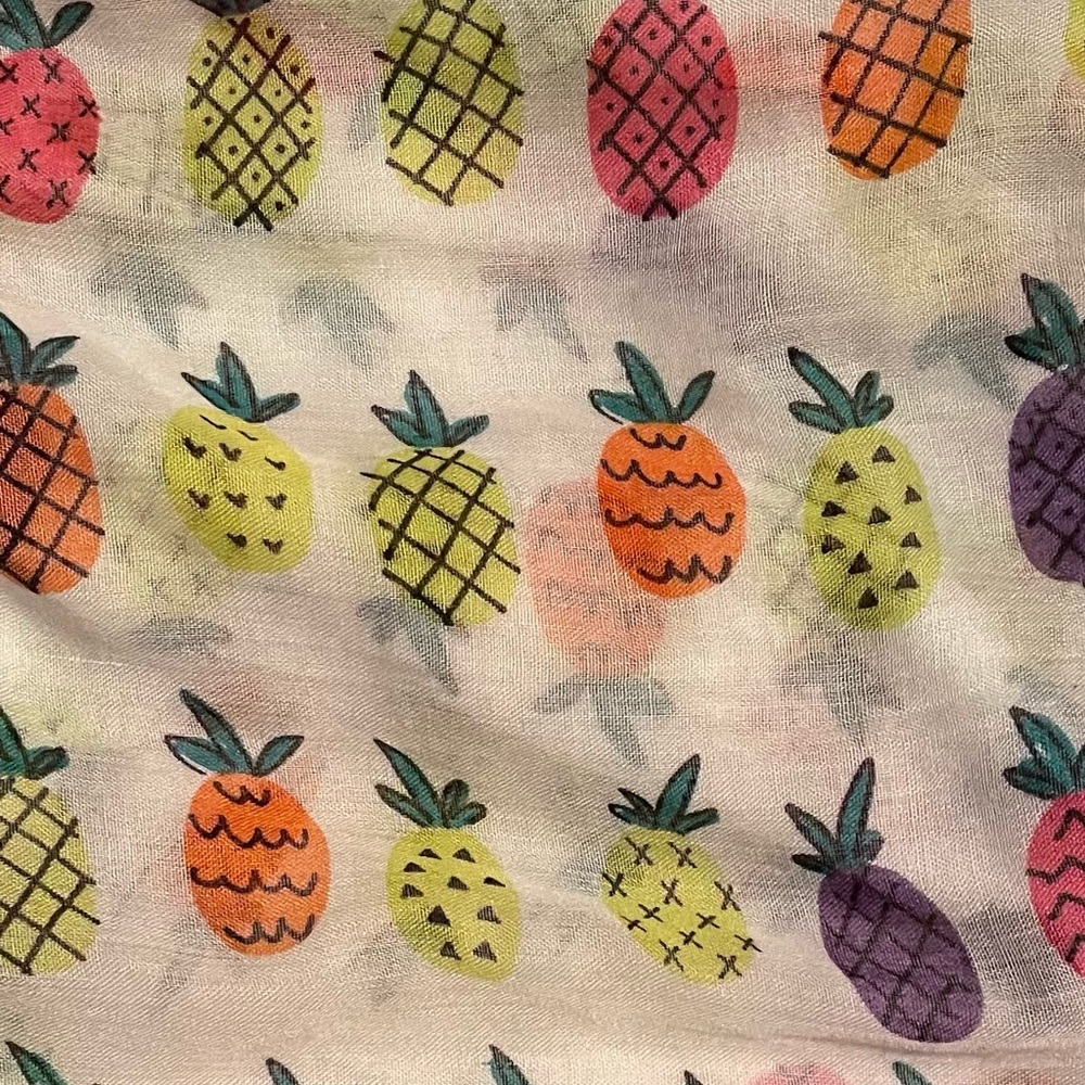 Pineapple print infinity scarf